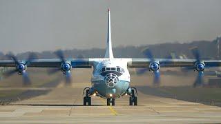 ANTONOV AN12 LANDING + DEPARTURE - 4 PROPELLER with AMAZING SOUND 4K