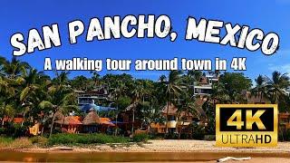 A walking tour of San Pancho Mexico in 4k chill Music