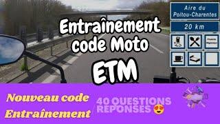 Nouveau code moto ETM 2024  40 questions réponses