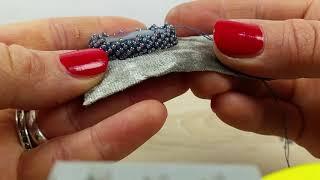 Как оплести кабошон бисером. Как обшить камень бисером.  how to weave a stone with beads