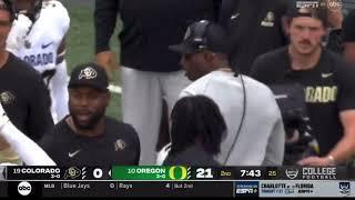 Bo Nix Throws Interception to Jahquez Robinson  #19 Colorado vs #10 Oregon