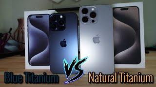 Natural Titanium Vs Blue Titanium  Unboxing And Side By Side 