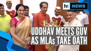 Sena Chief Uddhav Thackeray meets Maha governor newly-elected MLAs take oath