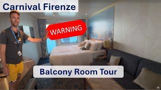 What You Need To Know About This Carnival Firenze Balcony Stateroom  Tour and Warning