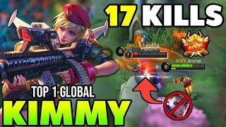 KIMMY BEST BUILD 2021 17 KILLS TOP 1 GLOBAL KIMMY GAMEPLAY  MOBILE LEGENDS