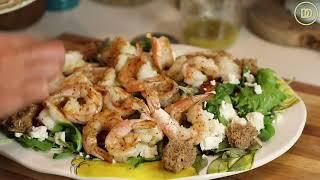 Greek-Dinner in 15 Minutes Shrimp Ladolemono Salad