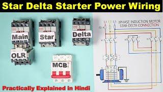 3 Phase Motor Power Wiring by using Star Delta Starter @ElectricalTechnician