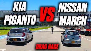 Nissan March VS Kia picanto 14 de Milla Drag Race