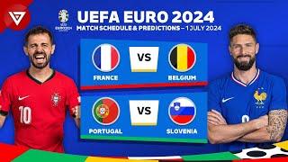  Match Schedule Today & Predictions Round of 16 UEFA EURO 2024 as of 1 July 2024