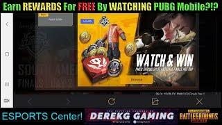 Earn FREE Rewards WATCHING PUBG Mobile?? - Free BP Silver and More Through ESPORTS CENTER