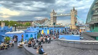 London Walk Summer 2024 · South Bank to Tower Bridge at Summer by the River · 4K HDR