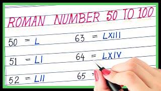 50 to 100 Roman numerals  Roman number from 50 to 100  50 se 100 tak Roman numbers