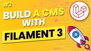 Lets build a CMS with Filament 3 and Laravel 11  #2 - Navbar & Package setup