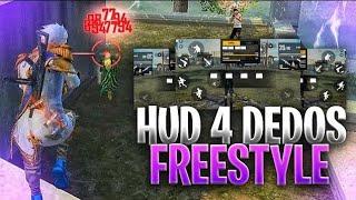 LOS MEJORES HUD BRASILEÑO A 4 DEDOS  Nivel EMULADOR  Garena Free Fire