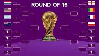 BRACKET ROUND OF 16 FIFA WORLD CUP QATAR • Netherlands vs USA England vs senegal france vs poland