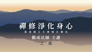 Cantonese 禪修淨化身心 上篇 香港理工大學 開示實況 - 觀成法師 主講 粵語講述