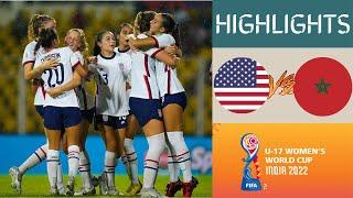  USA vs Morocco  Womens World Cup U17 Championship Highlights  Group A