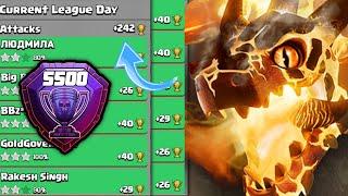 TH13 Super Dragon Attacks in Legend League 2022  5500+ Trophy Pushing Strategy  Clash With Shan