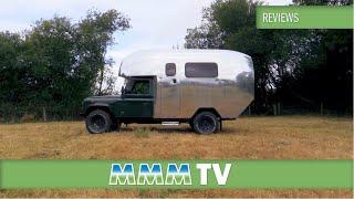 Amazing handbuilt Land Rover campervan with Airstream-style body