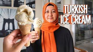 Turkish Ice Cream “Dondurma” With 3 Ingredients  Legendary Stretchy Texture