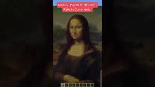 Minecraft  How to make MONA LISA #shorts