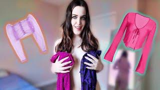 4K Try on Haul Thin Clothing  No Bra and No Panties Challenge 2024 Scarlett Raves