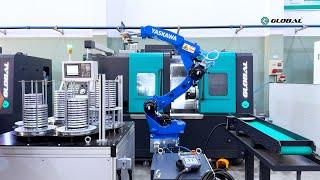 Twin Spindle CNC Machine  CNC Machine Tending Robot  @globalcncprivateltd