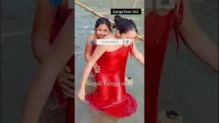 Nepali Village Women Open Bathing in the waterfall in Nepal  Part 07 Ganga snan #ganga #GangasnanGs2