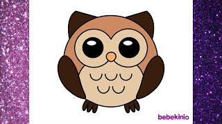 Como dibujar un Búho kawaii   bello y fácil  How to draw a kawaii Owl  beautiful and easy