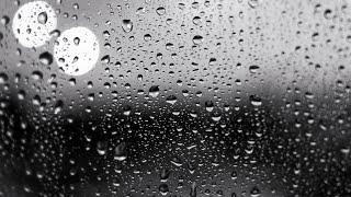 Sound of rain on window with dark screen to sleep  Calm the mind and relax