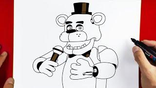 How to Draw Freddy - Five Nights at Freddys  FNAF