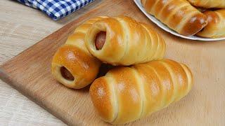 Сосиски в Тесте  Простой рецепт воздушного теста Sausage Roll Recipe English Subtitles