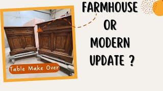 Farmhouse Or Modern Side Table Make Over  Furniture flip  Decoupage