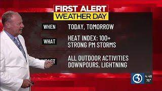 Technical Discussion First Alert Weather Days today and tomorrow for dangerous heathumidity st...
