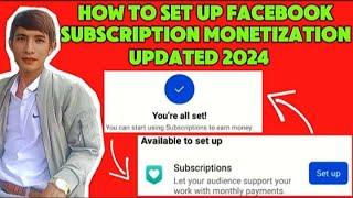 PAANO I SET UP ANG FACEBOOK SUBSCRIPTION MONETIZATION  updated 2024 