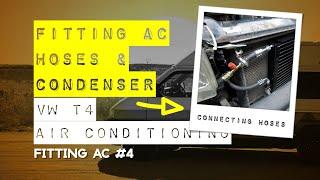 Installing custom Aircon Hoses Condensing Radiator and Drier  Fitting AC 4