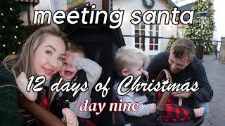 trying to do christmas activities with a one year old  first time meeting santa