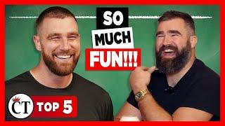 MUST SEE  NFL stars Travis Kelce and Jason Kelces BEST BROTHERLY MOMENTS