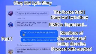 ️MENTIONS OF DEPRESSION AND EATING DISORDER️  The Doctor Said Lyric Story  Obey Me Lyric Story