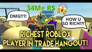 ROBLOX TROLLING RICHEST Player In Trade Hangout - Linkmon99 ROBLOX