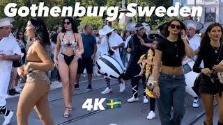 GOTHENBURG SWEDEN WALKING TOURSUMMER DAY-4K HDR Full Tour