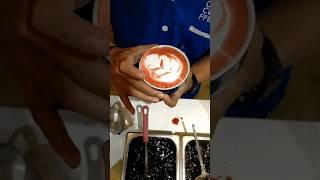 redvelvet latte art #barista #latteart #coffee #shorts #reels