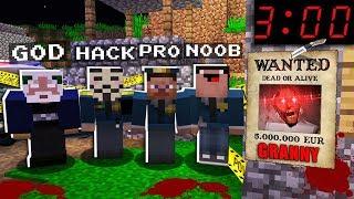 SCARY GRANNY WANTED What HAPPENS AT 300 AM? NOOB vs PRO vs HACKER vs GOD in Minecraft Animation