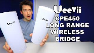 UEEVII CPE450 LONG DISTANCE WIRELESS BRIDGE REVIEW  How to set up Ueevii CPE450 