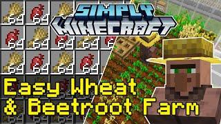 Easy Wheat & Beetroot Crop Farm Tutorial  Simply Minecraft Java Edition 1.171.18