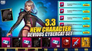 Get New Character & New Hair Style  Cybercat Ultimate Set  Mythic Lobby  PUBGM
