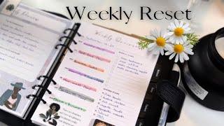 How I stay organized and plan for a new week  Weekly Reset and Plan with Me  Cloth and Paper