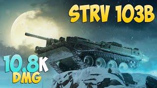 Strv 103B - 4 Kills 10.8K DMG - First line - World Of Tanks