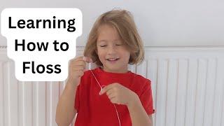 6 Year Old Child Learning How to Floss #flossing #dentist