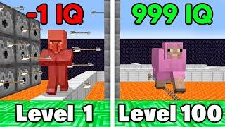 Testing Minecraft Mob IQ From Level 1 to Level 100